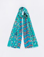 Mixed print organic cotton voile stole femme La Fiancée